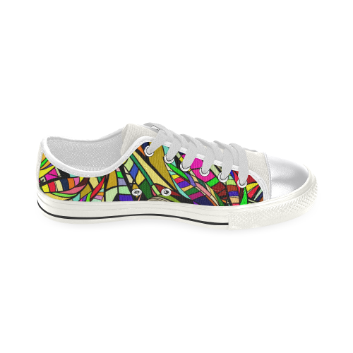 colorful abstract Canvas Women's Shoes/Large Size (Model 018)