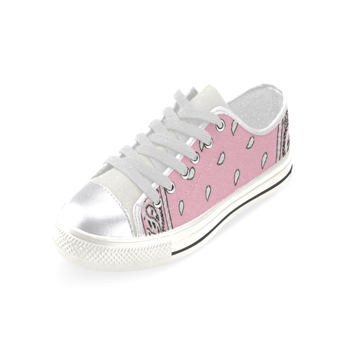 Pink Bandana Women's Classic Canvas Shoes (Model 018)