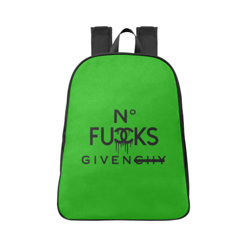 No F Given Green Fabric School Backpack (Model 1682) (Large)