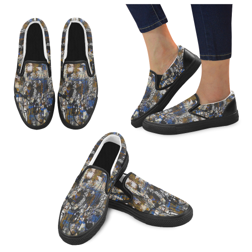 Dreams I Women's Unusual Slip-on Canvas Shoes (Model 019)