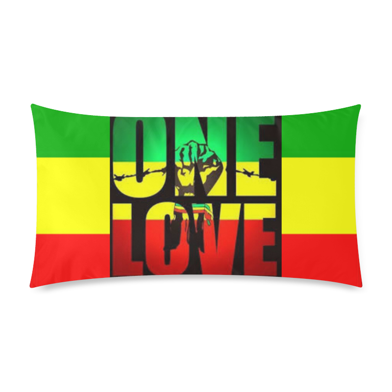 RASTA ONE LOVE CITY Rectangle Pillow Case 20"x36"(Twin Sides)
