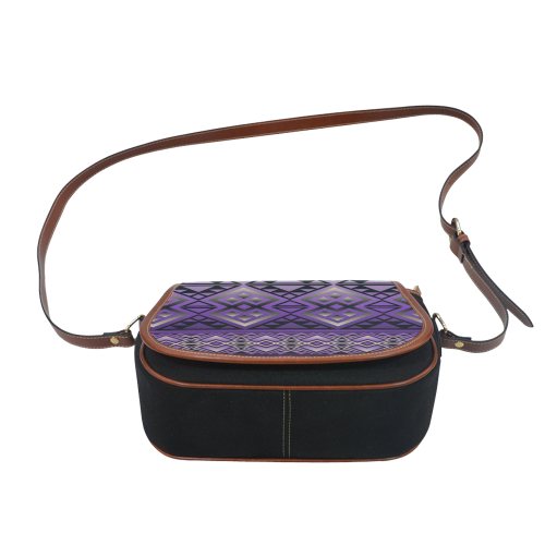 The Lodge design Purple Saddle Bag/Small (Model 1649)(Flap Customization)