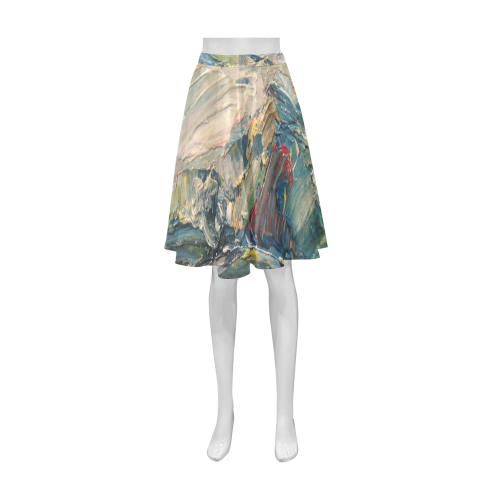 Mountains painting Athena Women's Short Skirt (Model D15)