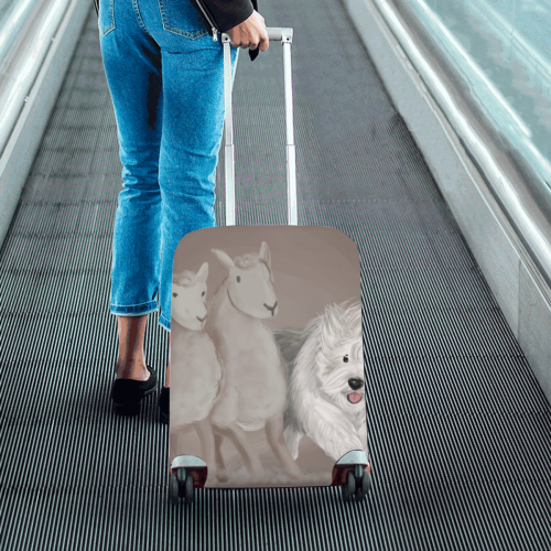 sheepdog-herding Luggage Cover/Small 18"-21"