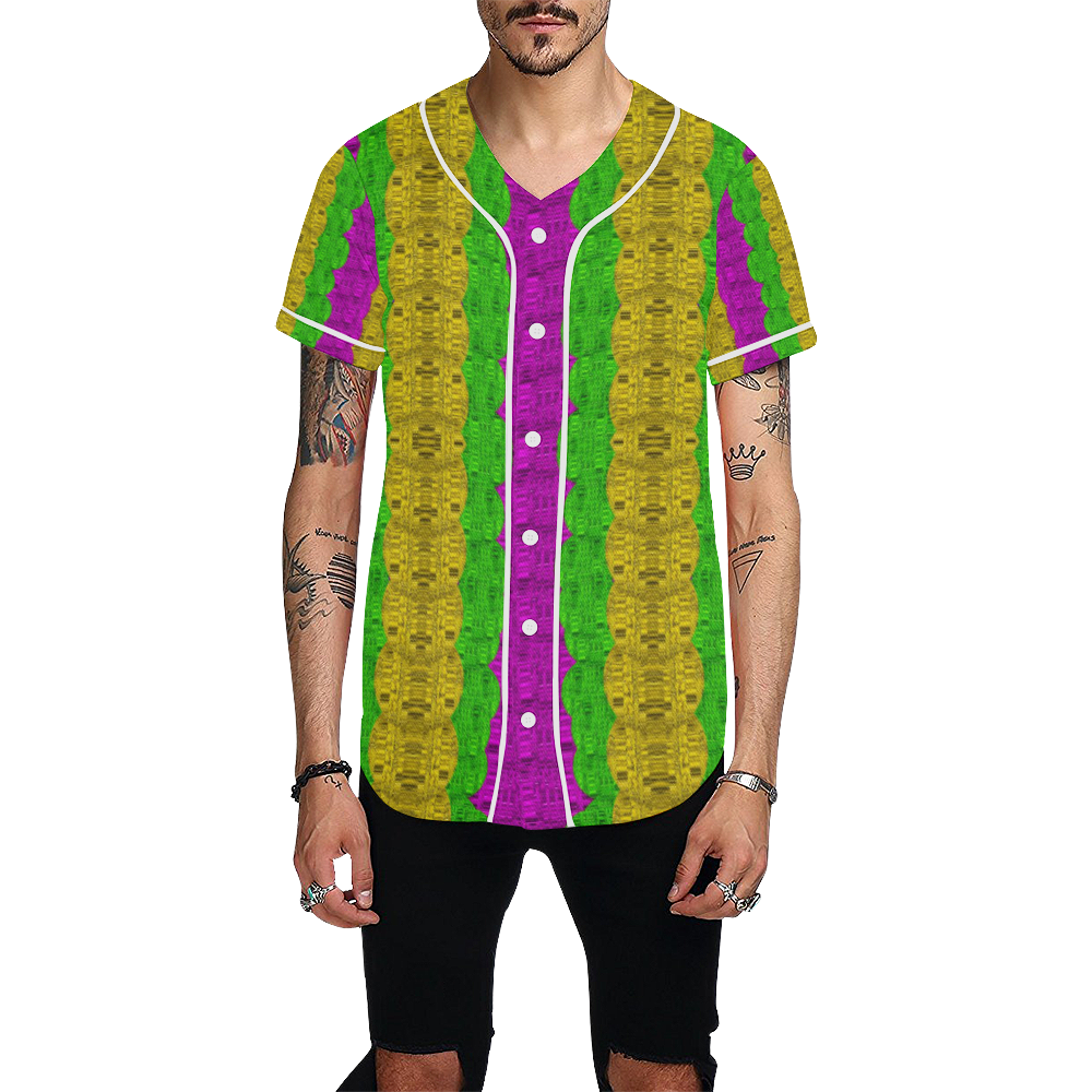 Hipster or hippie in  pattern style All Over Print Baseball Jersey for Men (Model T50)