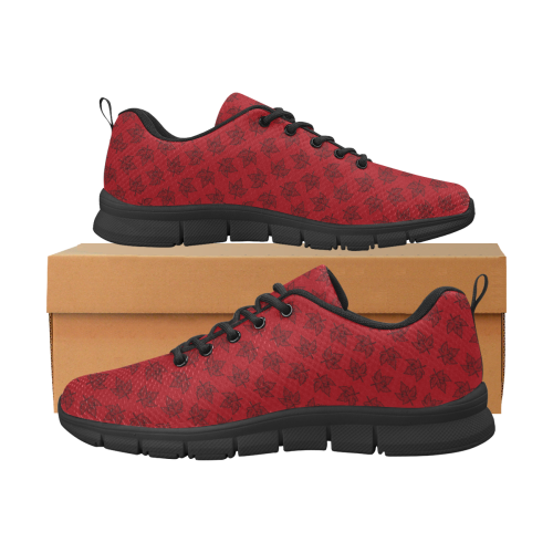 Cool Canada Retro Red Men's Breathable Running Shoes (Model 055)