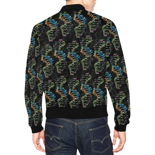 DNA pattern - Biology - Scientist All Over Print Bomber Jacket for Men/Large Size (Model H19)