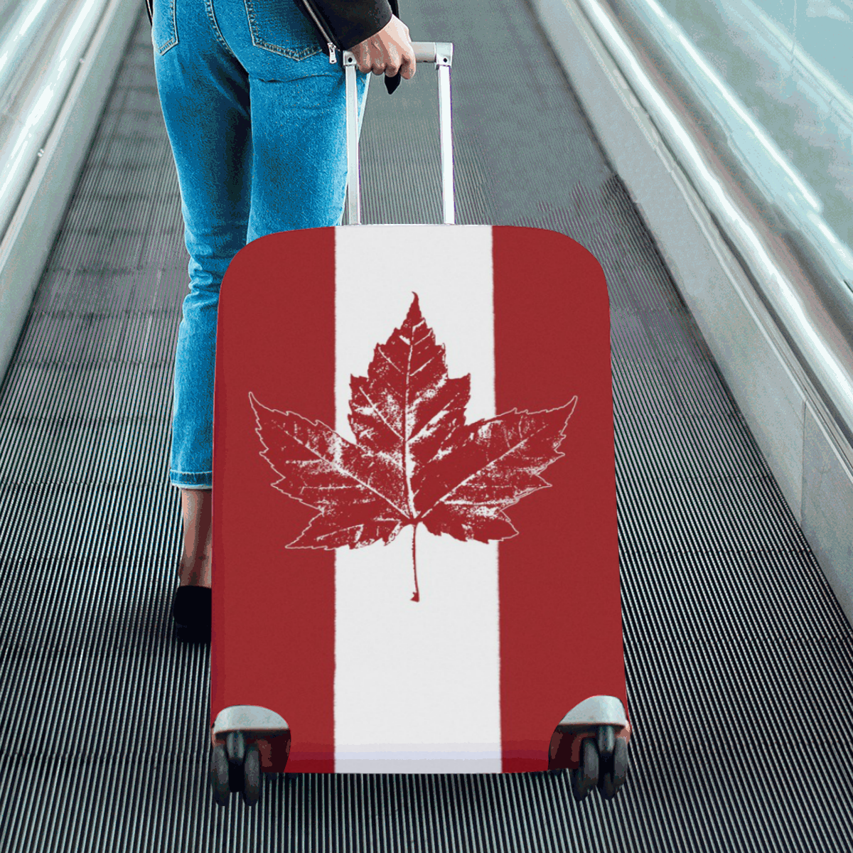 Cool Canada Flag Luggage Luggage Cover/Large 26"-28"