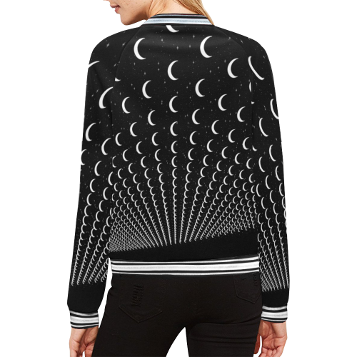 digital art pattern All Over Print Bomber Jacket for Women (Model H21)