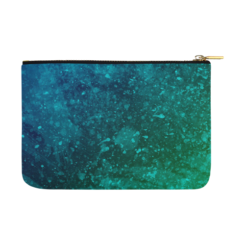 Blue and Green Abstract Carry-All Pouch 12.5''x8.5''