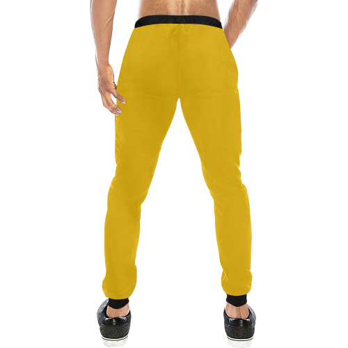 DMP Music Joggers Black/Yellow Men's All Over Print Sweatpants (Model L11)