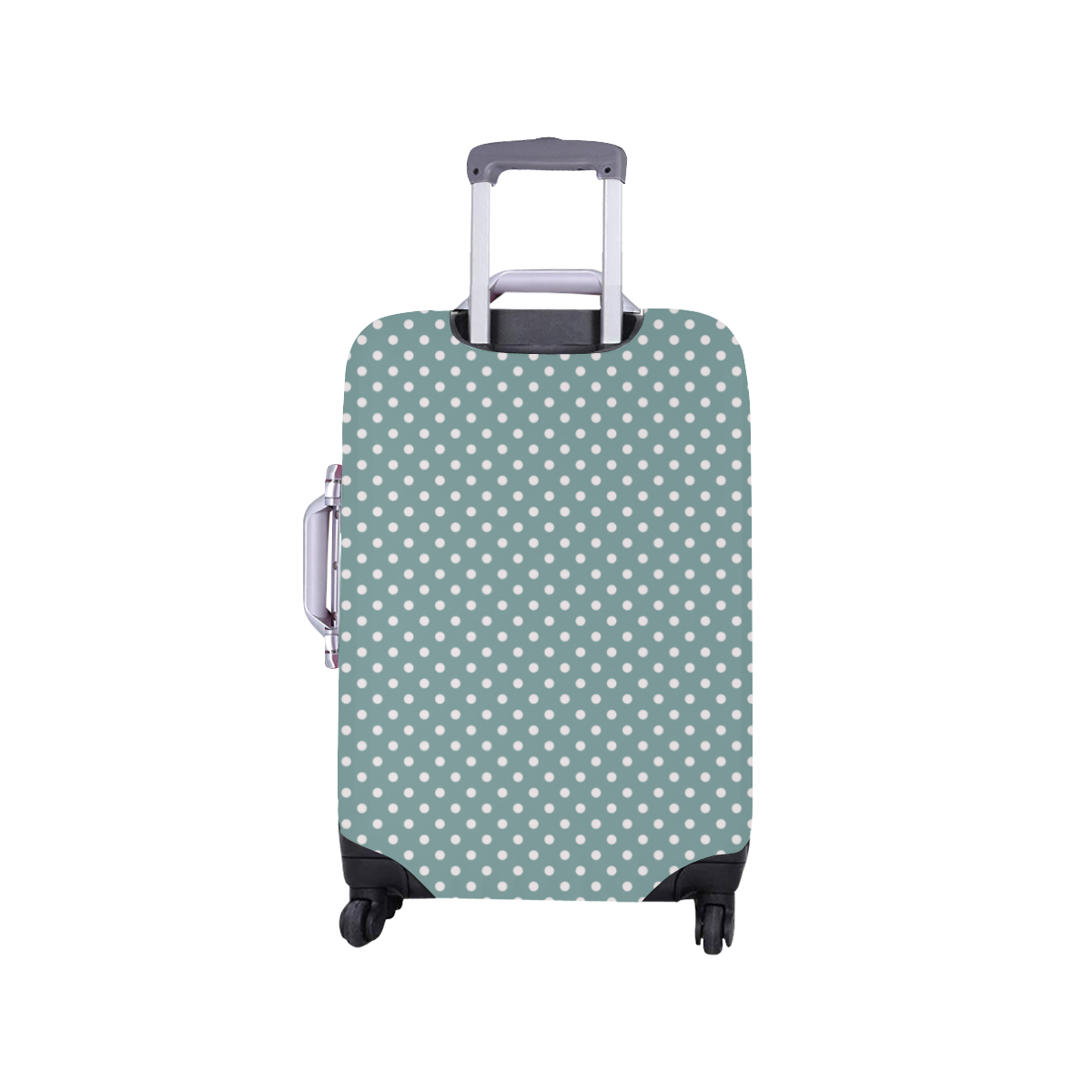 Silver blue polka dots Luggage Cover/Small 18"-21"