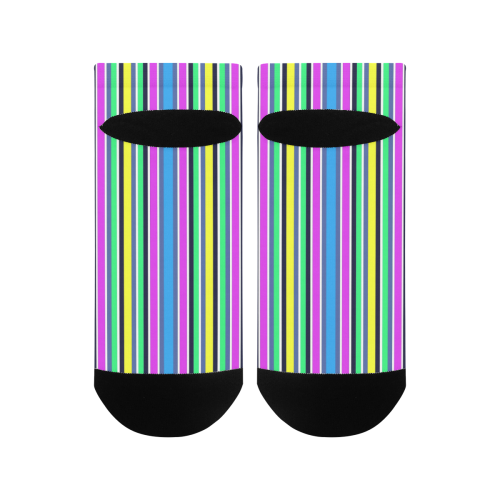 Vivid Colored Stripes 1 Men's Ankle Socks