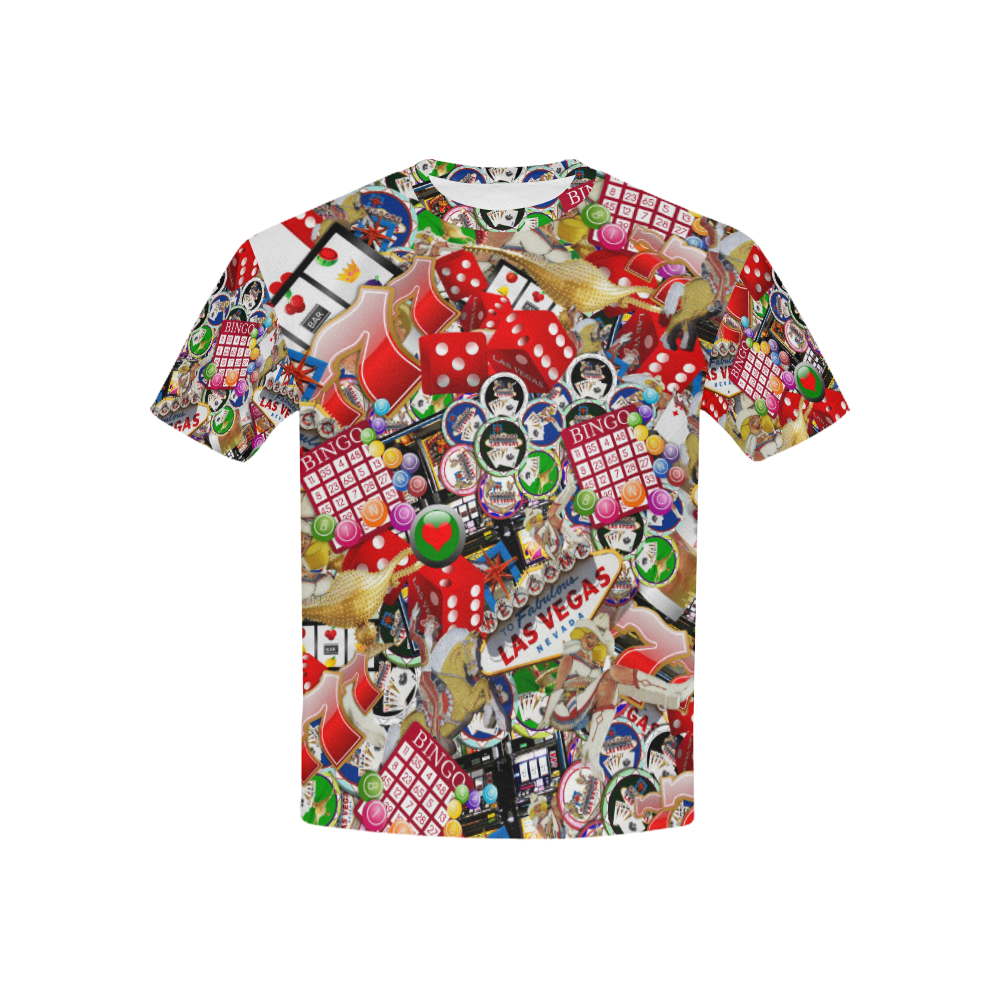 Gamblers Delight - Las Vegas Icons Kids' All Over Print T-shirt (USA Size) (Model T40)