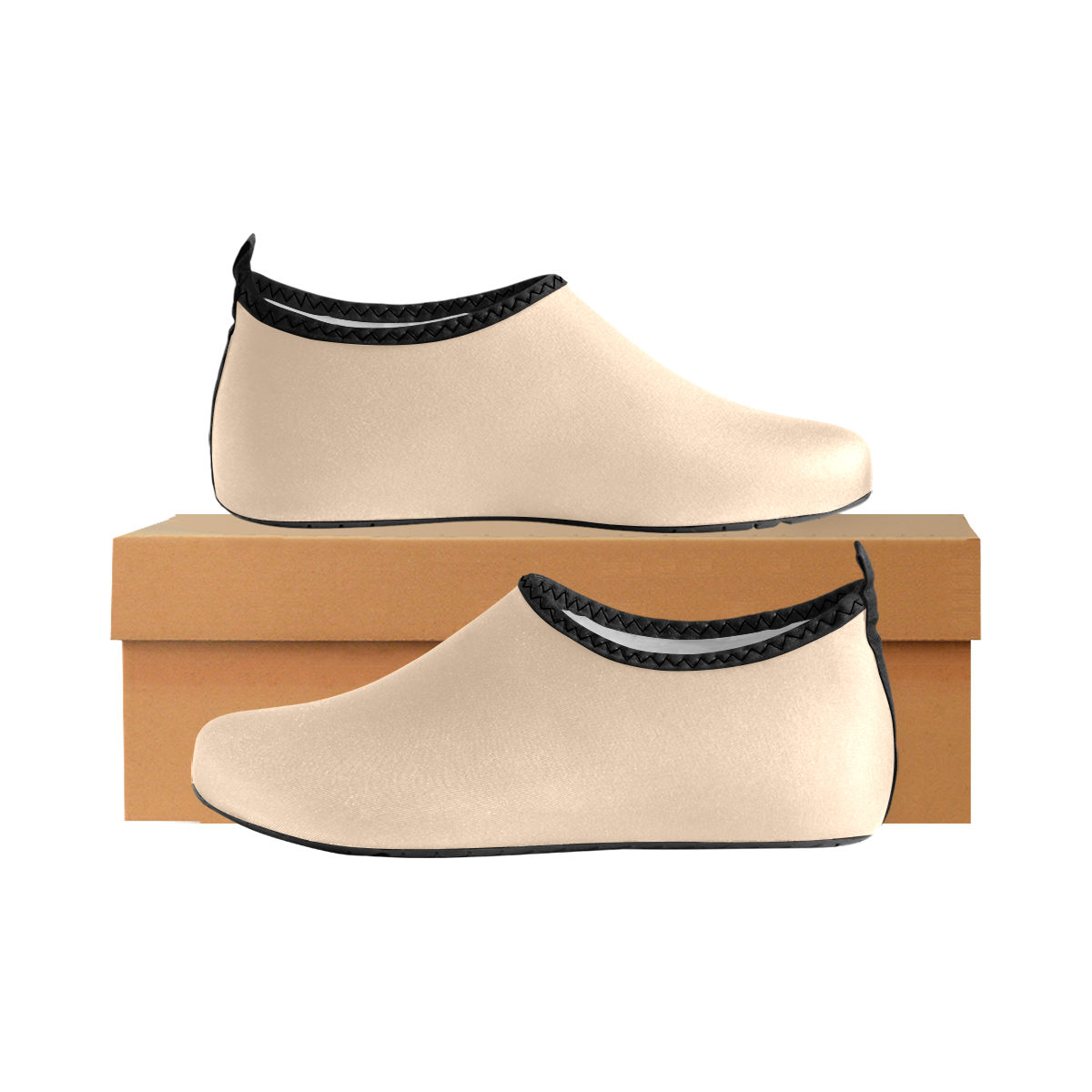 color peach puff Women's Slip-On Water Shoes (Model 056)