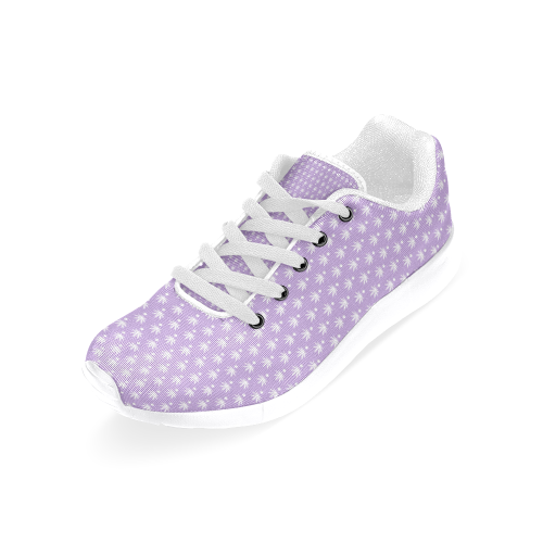 Dotted Purple Cannabis by Jera Nour Women's Running Shoes/Large Size (Model 020)