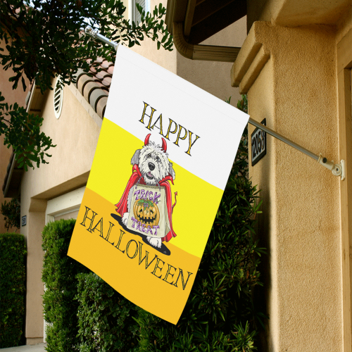 HAPPY HALLOWEEN Candy Corn Garden Flag 28''x40'' （Without Flagpole）