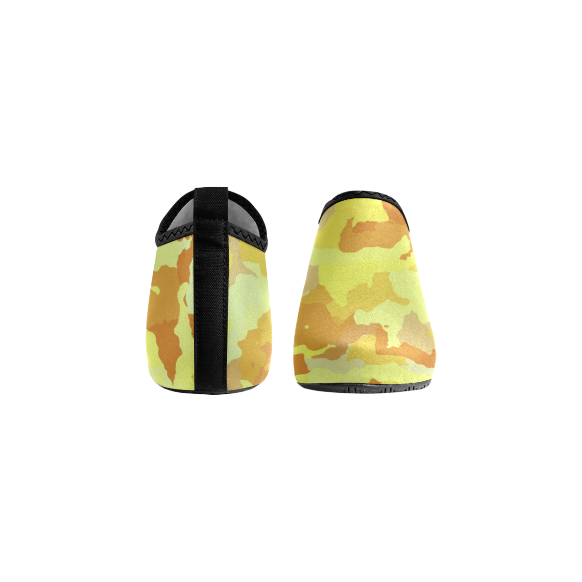 camouflage yellow Kids' Slip-On Water Shoes (Model 056)