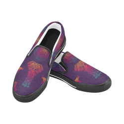 Colorful Elephant Mandala Slip-on Canvas Shoes for Kid (Model 019)