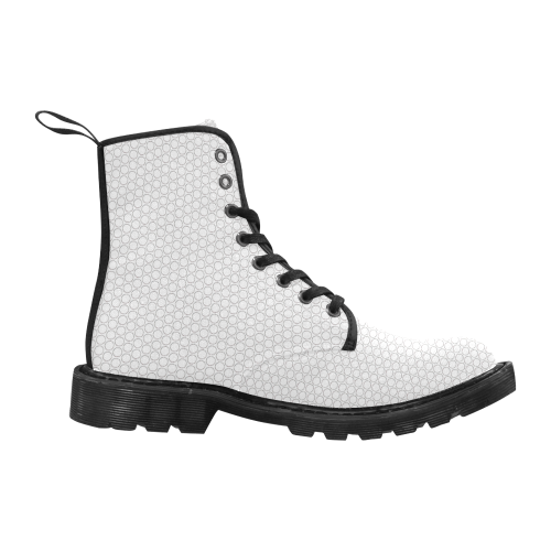 Times Square New York City webbing style on white 2 Martin Boots for Men (Black) (Model 1203H)