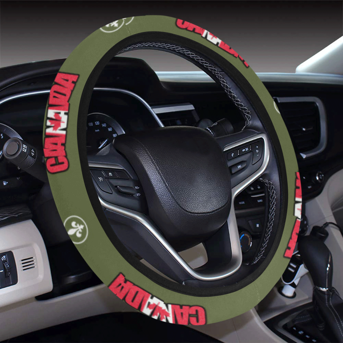 Canada 2 Steering Wheel Cover with Elastic Edge
