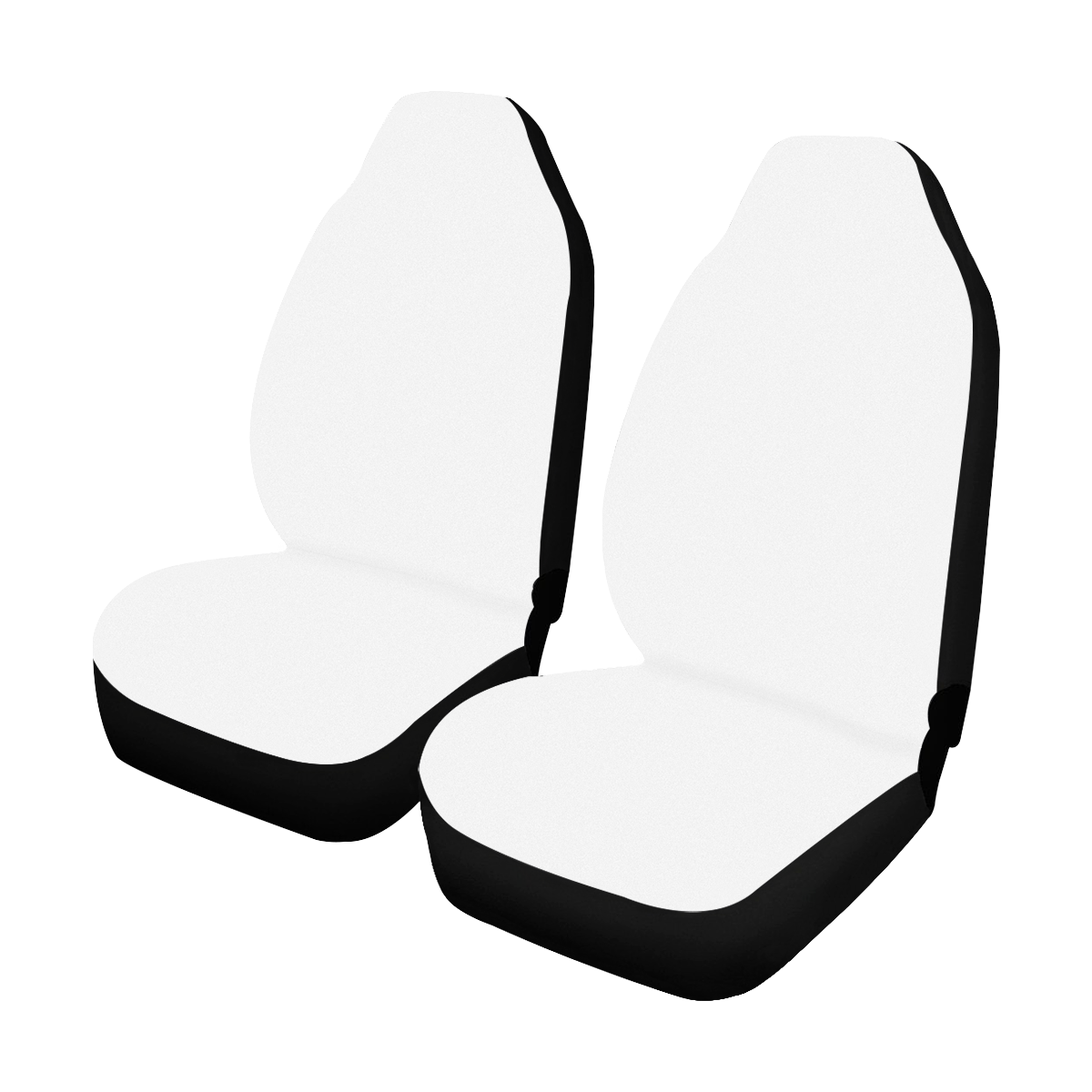 Wonderful Winter White Solid Colored Car Seat Covers (Set of 2)