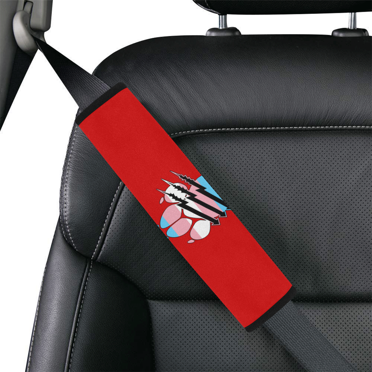 Trans Pride Car Seat Belt Cover 7''x12.6''