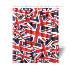 Union Jack British UK Flag Shower Curtain 60"x72"