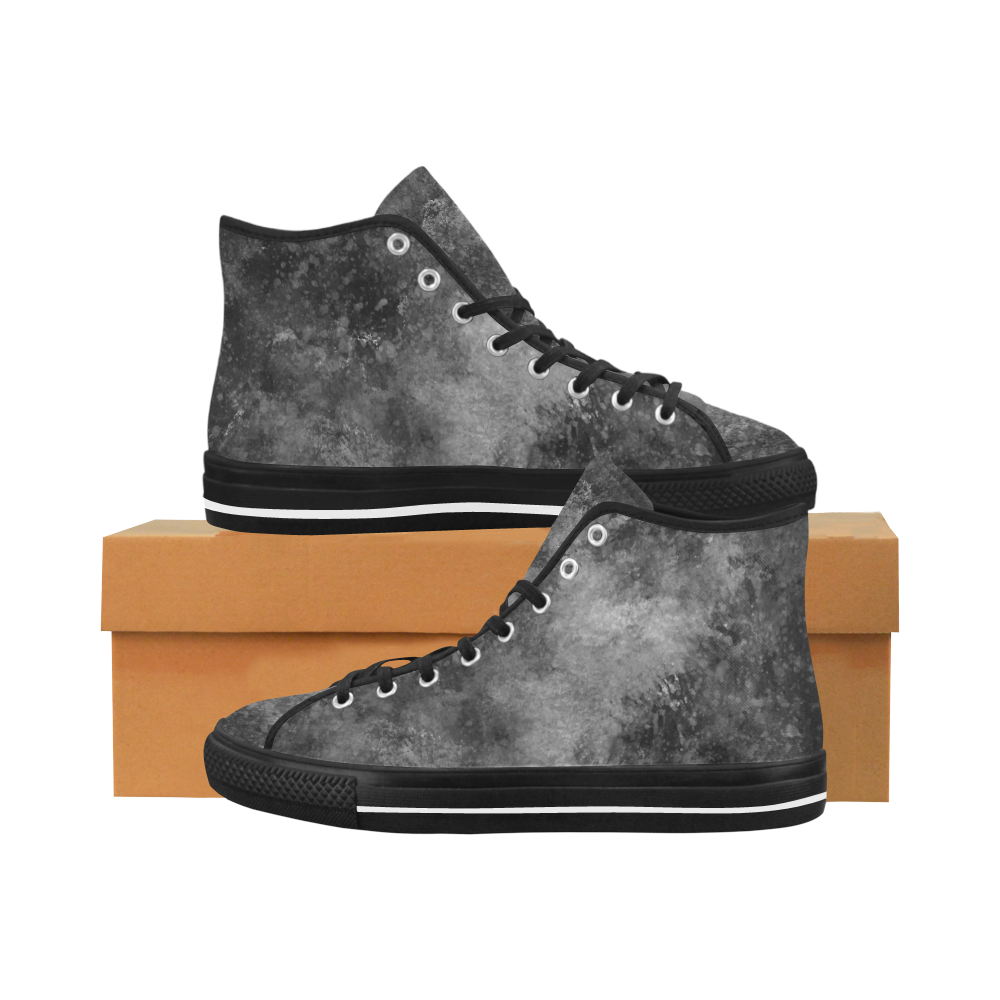 Black Grunge Vancouver H Men's Canvas Shoes (1013-1)