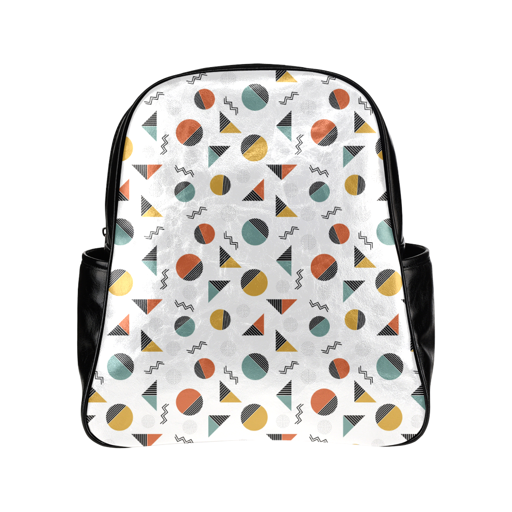 Geo Cutting Shapes Multi-Pockets Backpack (Model 1636)