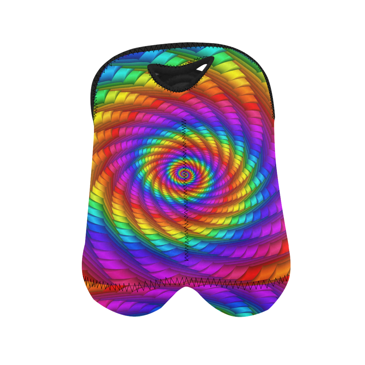 Psychedelic Rainbow Spiral Wine Bag 2-Bottle Neoprene Wine Bag