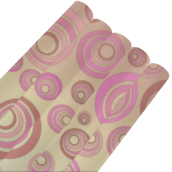 Retro Psychedelic Pink on Yellow Gift Wrapping Paper 58"x 23" (5 Rolls)