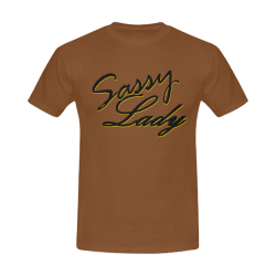 SL: B/Brown Men's T-Shirt in USA Size (Front Printing Only)
