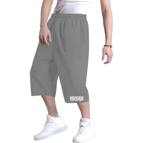 Yahshua Gray Men's All Over Print Baggy Shorts (Model L37)
