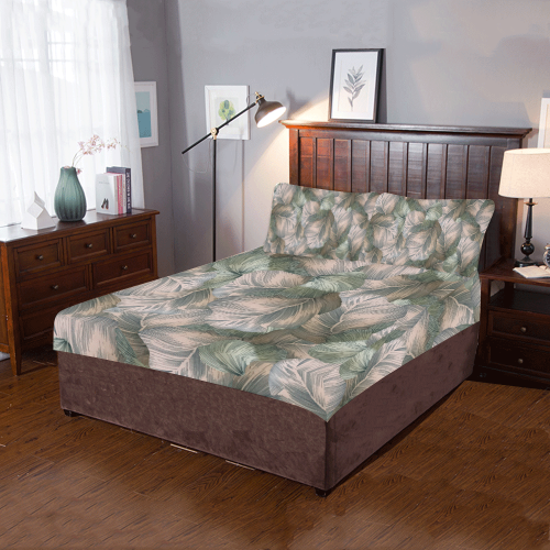 Heathered Grey Intertwine 3-Piece Bedding Set