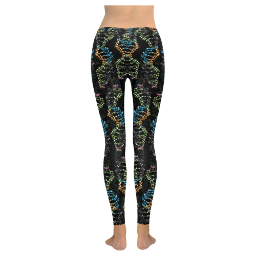 DNA pattern - Biology - Scientist Women's Low Rise Leggings (Invisible Stitch) (Model L05)
