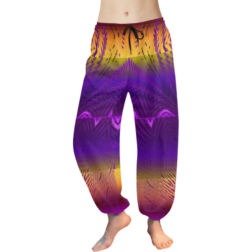 PURPLHARUM Women's All Over Print Harem Pants (Model L18)