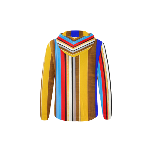 Colorful abstract pattern stripe art All Over Print Full Zip Hoodie for Kid (Model H14)