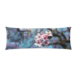 Cherry blossomL Custom Zippered Pillow Case 21"x60"(Two Sides)