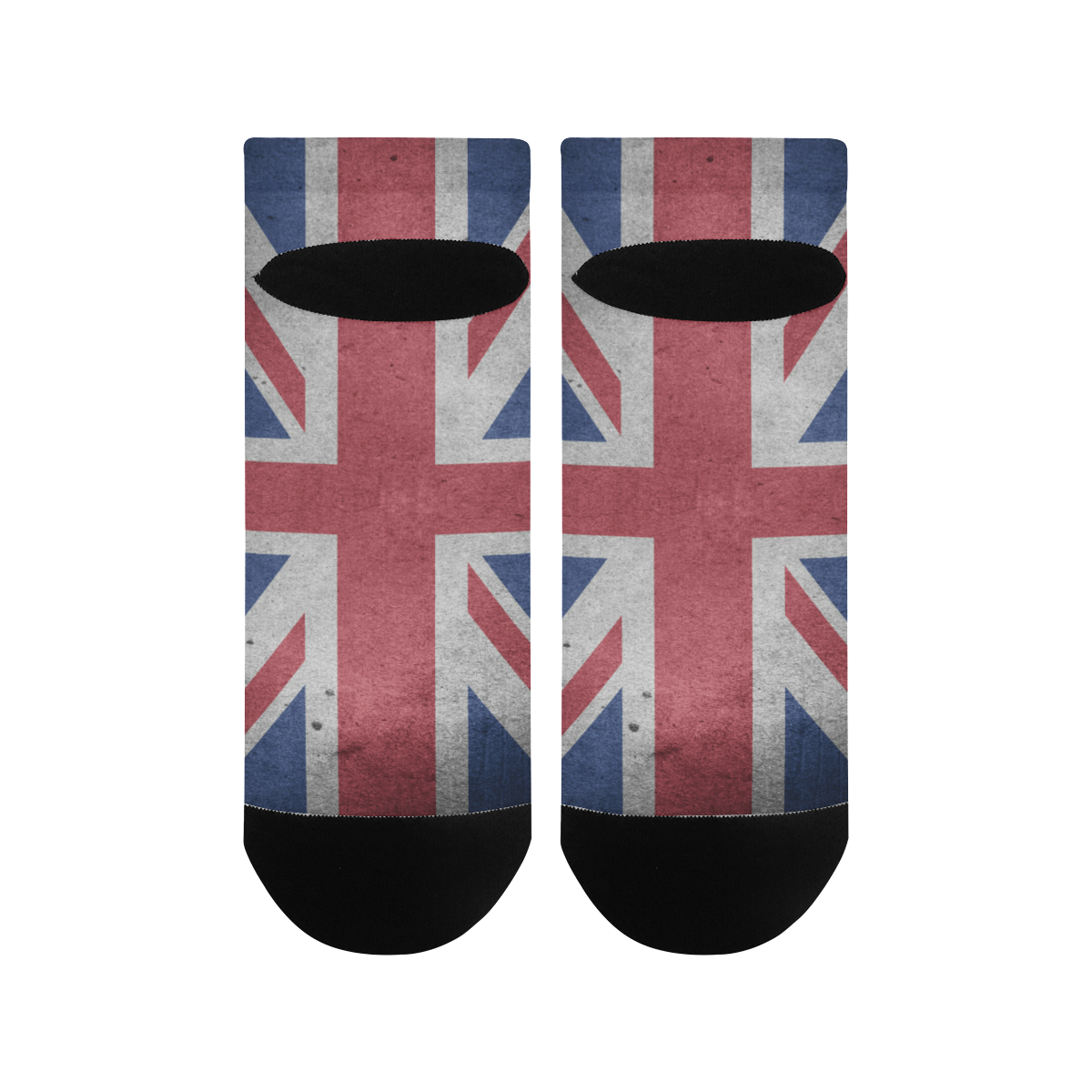 United Kingdom Union Jack Flag - Grunge 1 Women's Ankle Socks