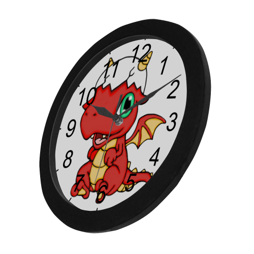 Baby Red Dragon Circular Plastic Wall clock