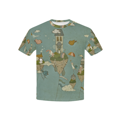 Vintage Floating Islands Kids' All Over Print T-shirt (USA Size) (Model T40)