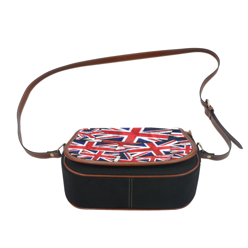 Union Jack British UK Flag Saddle Bag/Small (Model 1649)(Flap Customization)