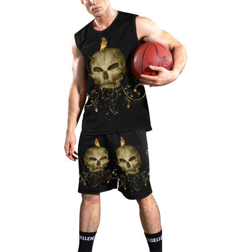 The golden skull All Over Print Basketball Uniform