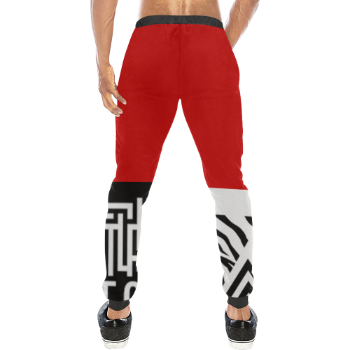 MXVCI RED Men's All Over Print Sweatpants (Model L11)