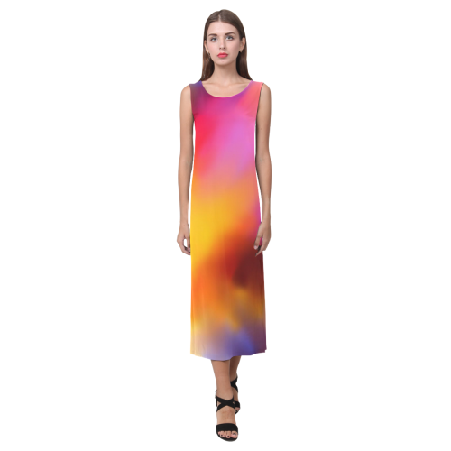 Color party Phaedra Sleeveless Open Fork Long Dress (Model D08)