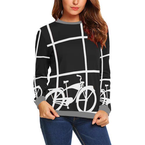 DSC_6290dQzGG All Over Print Crewneck Sweatshirt for Women (Model H18)