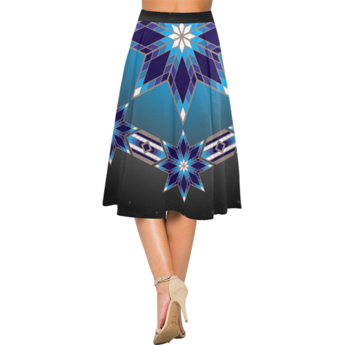 Morning Stars Circle Blue Aoede Crepe Skirt (Model D16)