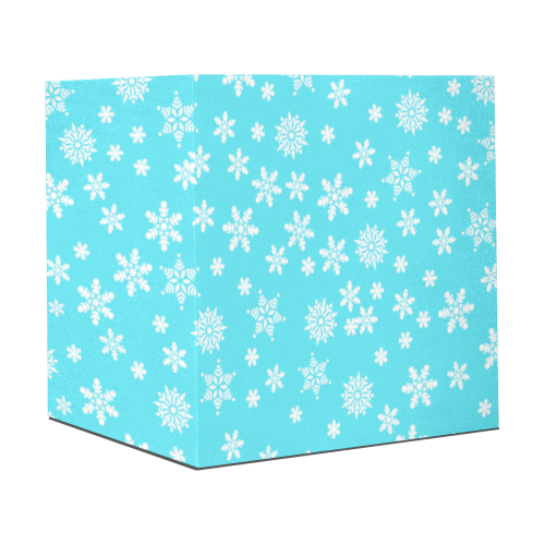 Christmas White Snowflakes on Turquoise Gift Wrapping Paper 58"x 23" (1 Roll)