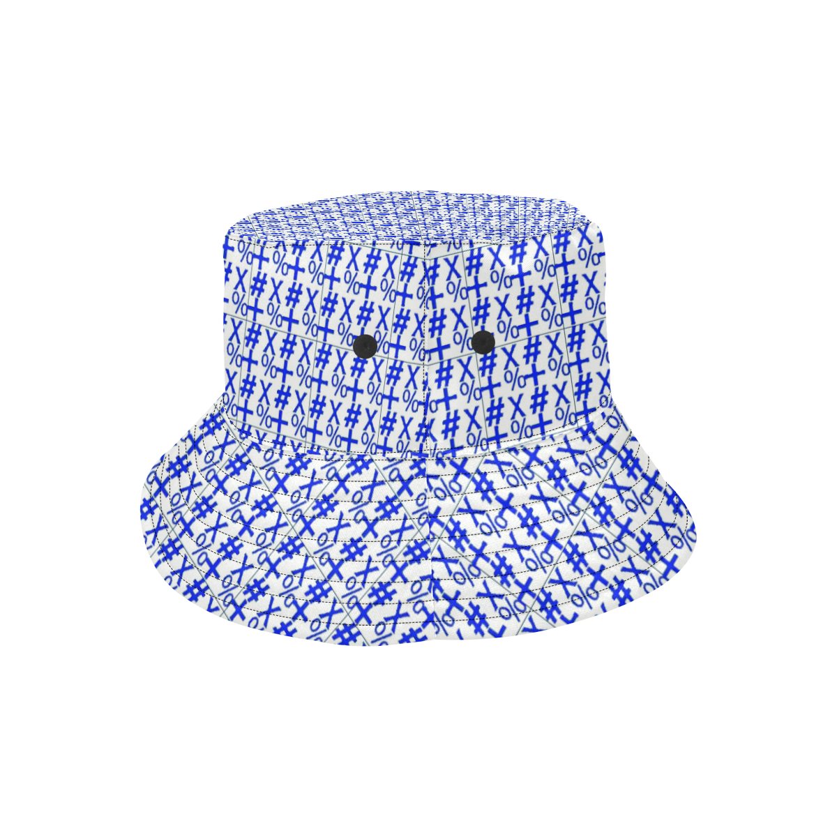NUMBERS Collection Symbols Blue/White All Over Print Bucket Hat for Men